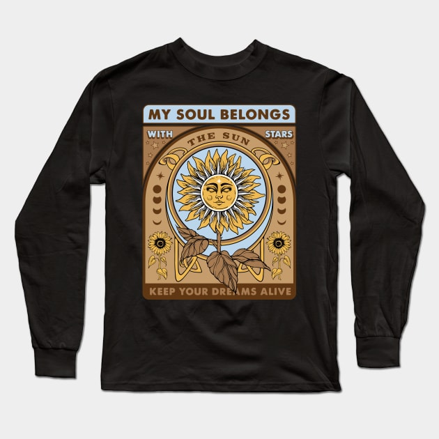 The Sun Long Sleeve T-Shirt by CHAKRart